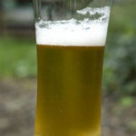 Beer in a glass to put on compost